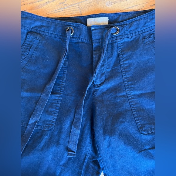 Banana Republic flowy navy linen blend drawstring pants - Picture 6 of 10
